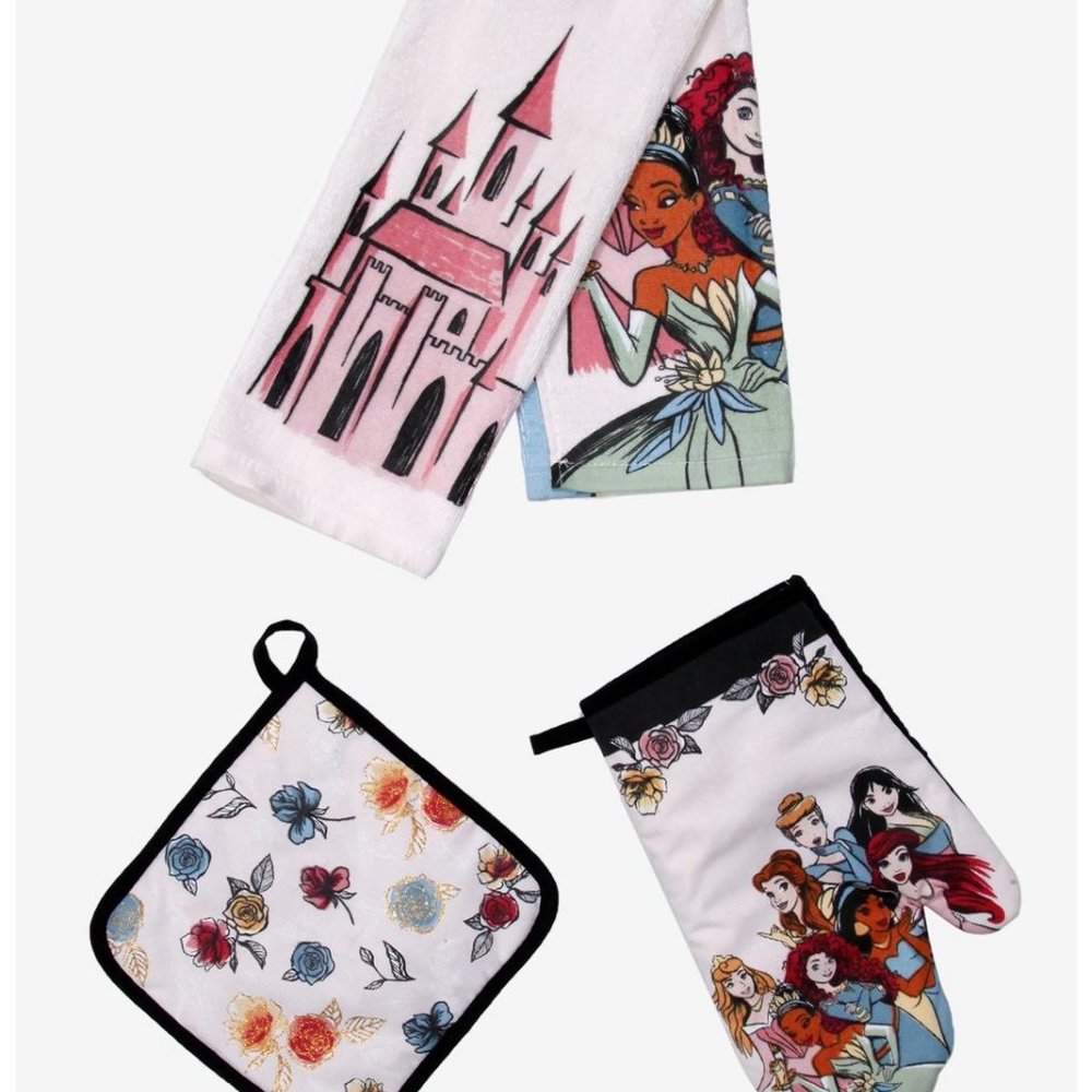 HP🎊🎊🎊Disney Princess Castle Kitchen Towel Set
